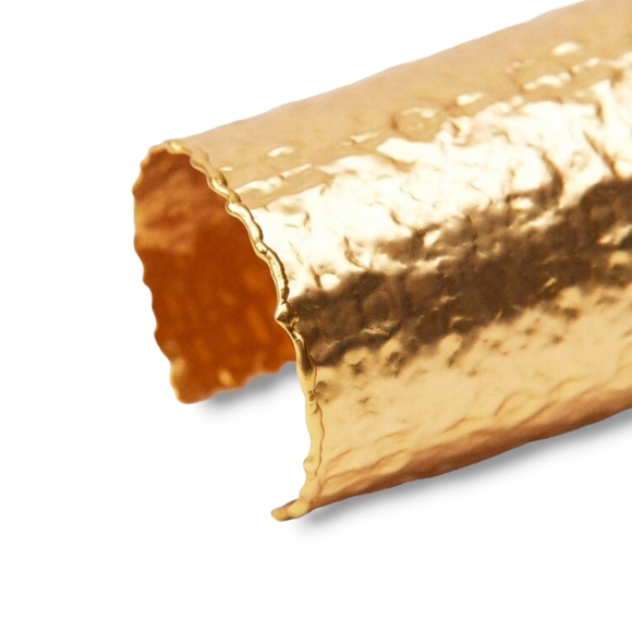 ZARA Textured Wide Metal Arm Cuff Bracelet - Picture 4 of 11